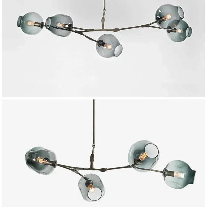8-Arm Molecular Chandelier – Designer LED Ceiling Light