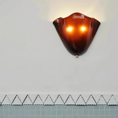 Decorative Retro Wall Light with Stained Glass Shade