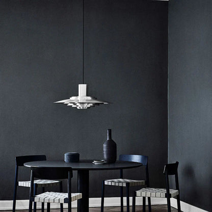 Retro Aluminium Pendant Light – Layered LED Ceiling Lamp