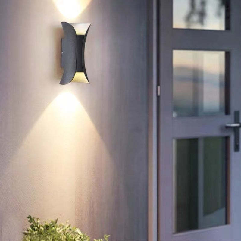 Curved Up and Down LED Outdoor Wall Light - Arrielight