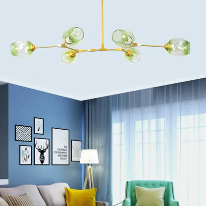 8-Arm Molecular Chandelier – Designer LED Ceiling Light