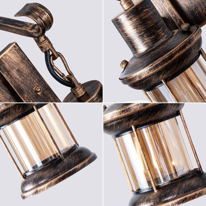Hanging Lantern Wall Light with Glass Shade - Arrielight