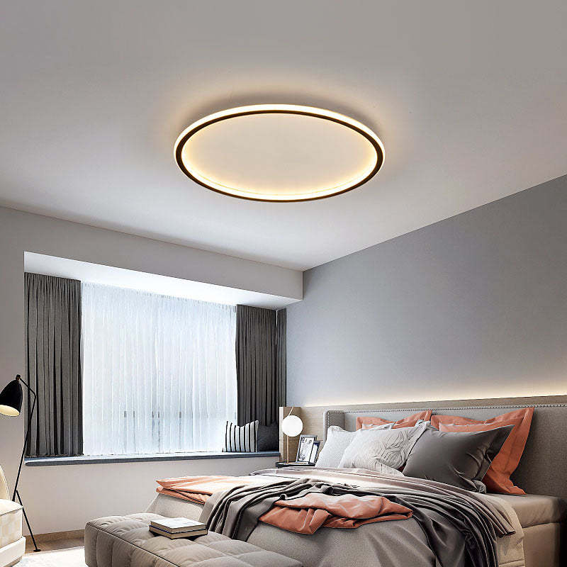 Slim Round LED Flush Ceiling Light with Acrylic Diffuser - Arrielight