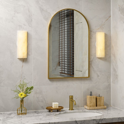 Fluted Alabaster Wall Light - Arrielight