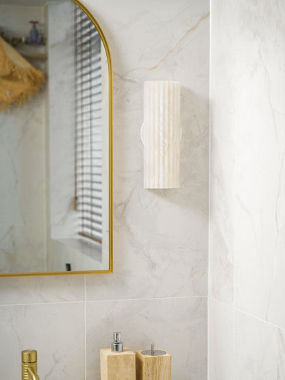 Fluted Alabaster Wall Light - Arrielight