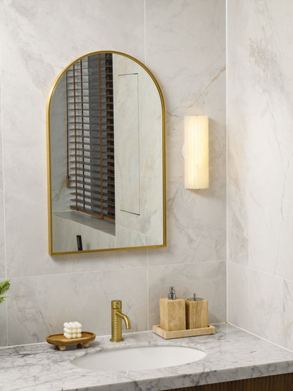 Fluted Alabaster Wall Light - Arrielight