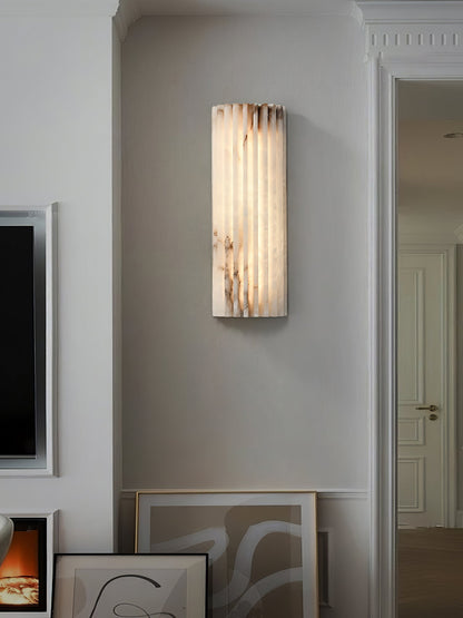 Fluted Alabaster Wall Light - Arrielight
