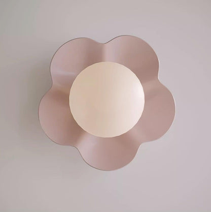 Flower Wall Light with Opal Glass Globe Shade - Arrielight