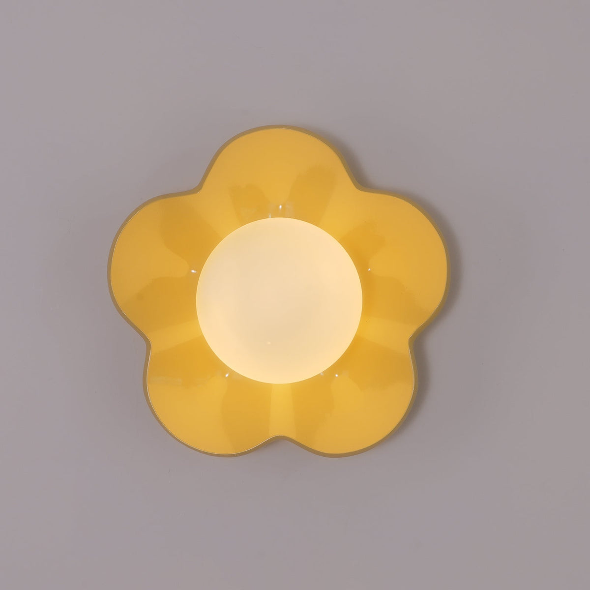 Flower Wall Light with Opal Glass Globe Shade - Arrielight