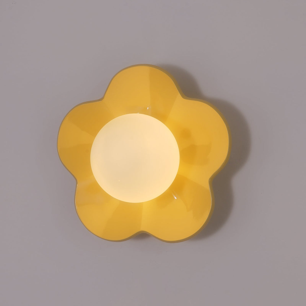 Flower Wall Light with Opal Glass Globe Shade - Arrielight