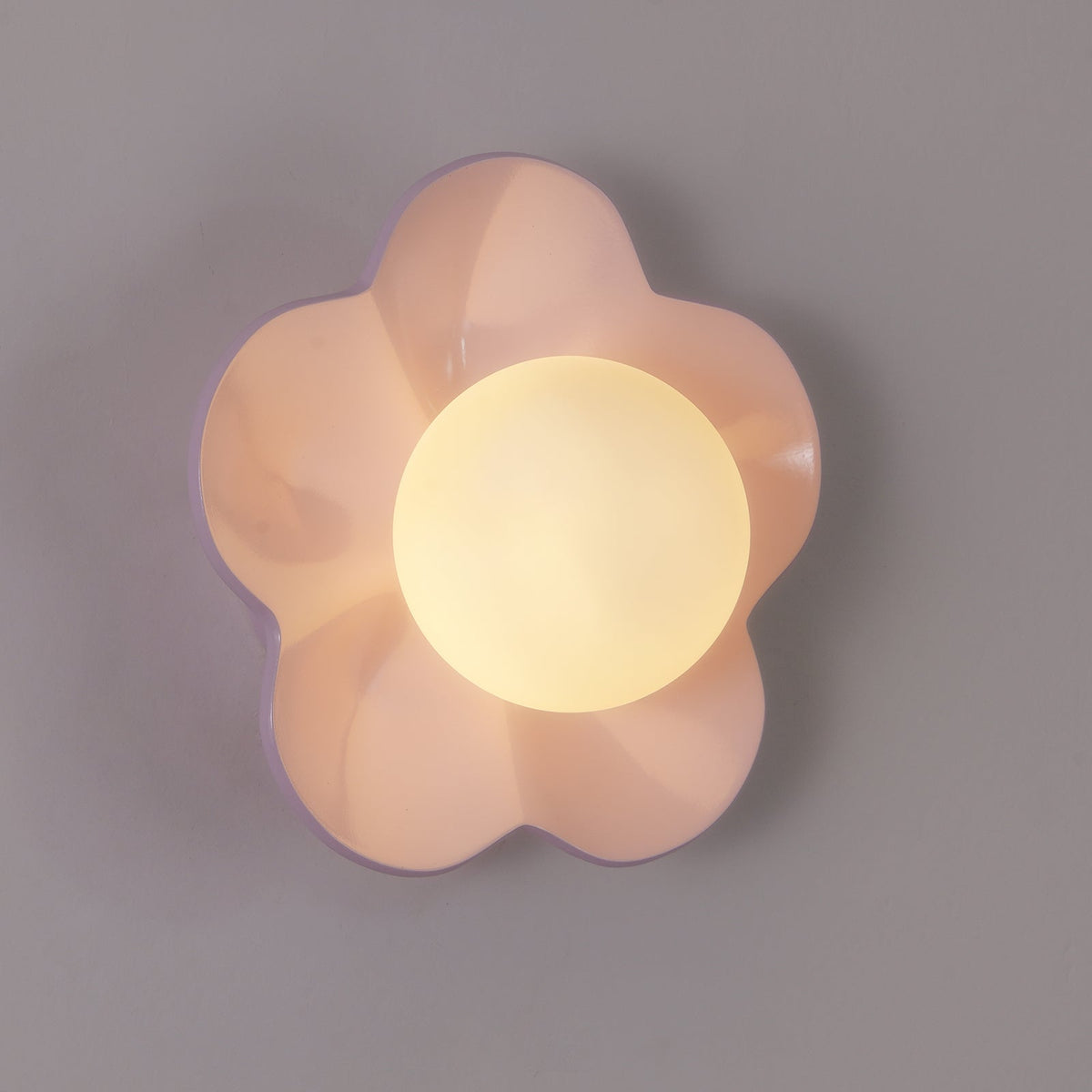 Flower Wall Light with Opal Glass Globe Shade - Arrielight