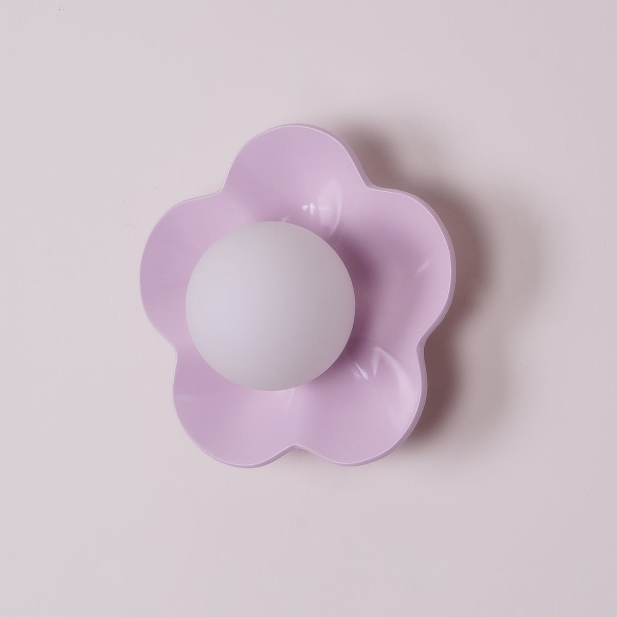 Flower Wall Light with Opal Glass Globe Shade - Arrielight