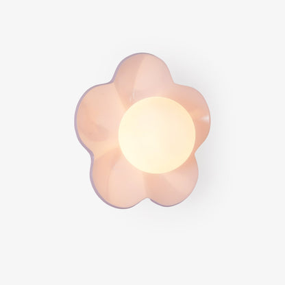 Flower Wall Light with Opal Glass Globe Shade - Arrielight