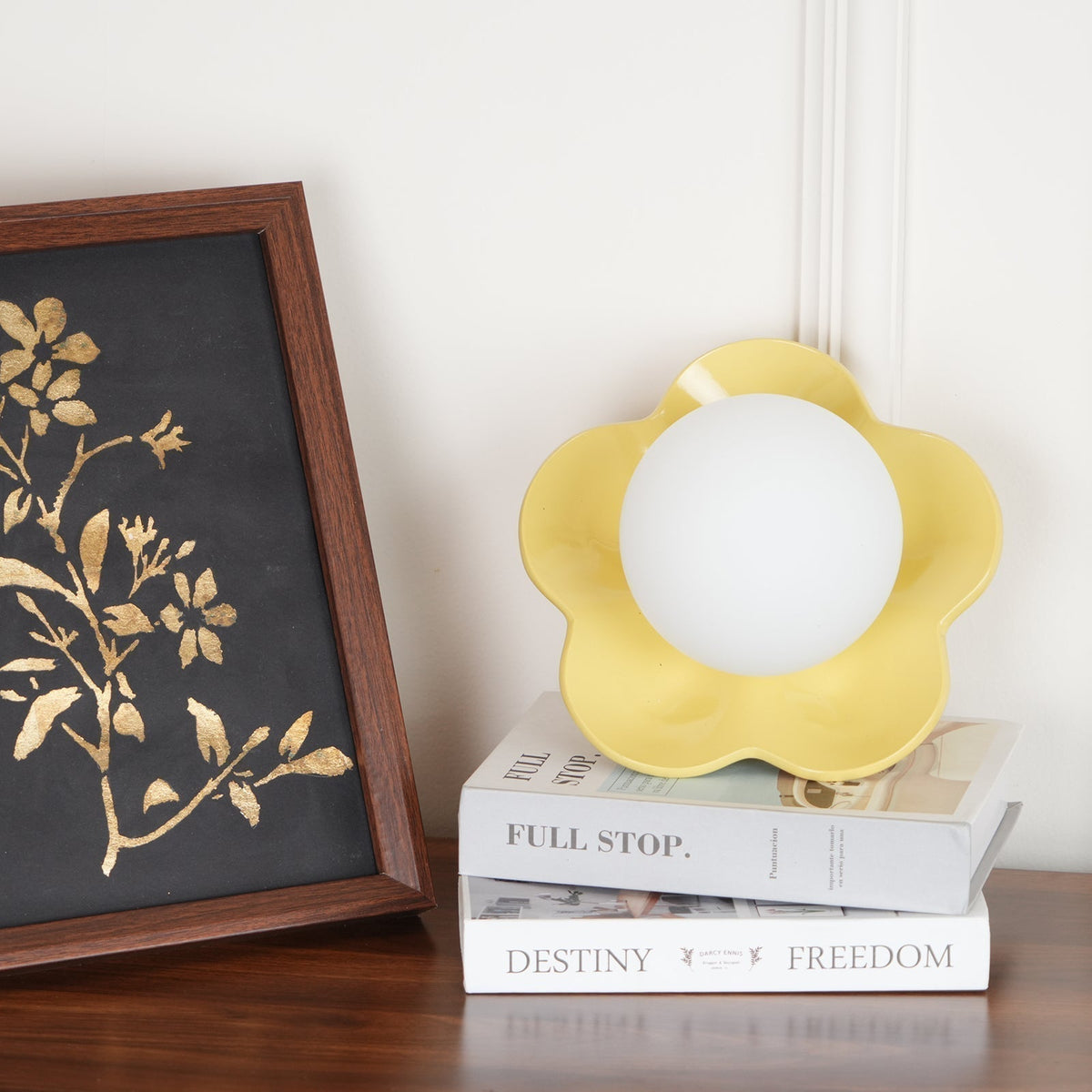 Flower Wall Light with Opal Glass Globe Shade - Arrielight