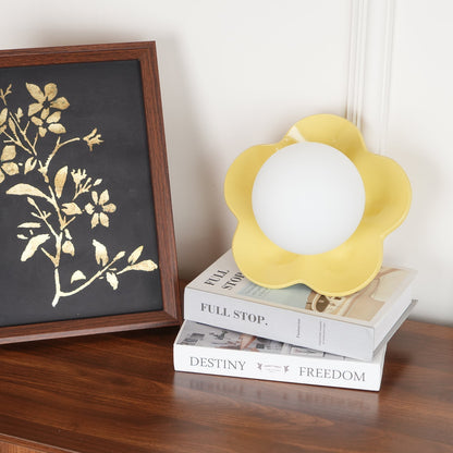 Flower Wall Light with Opal Glass Globe Shade - Arrielight
