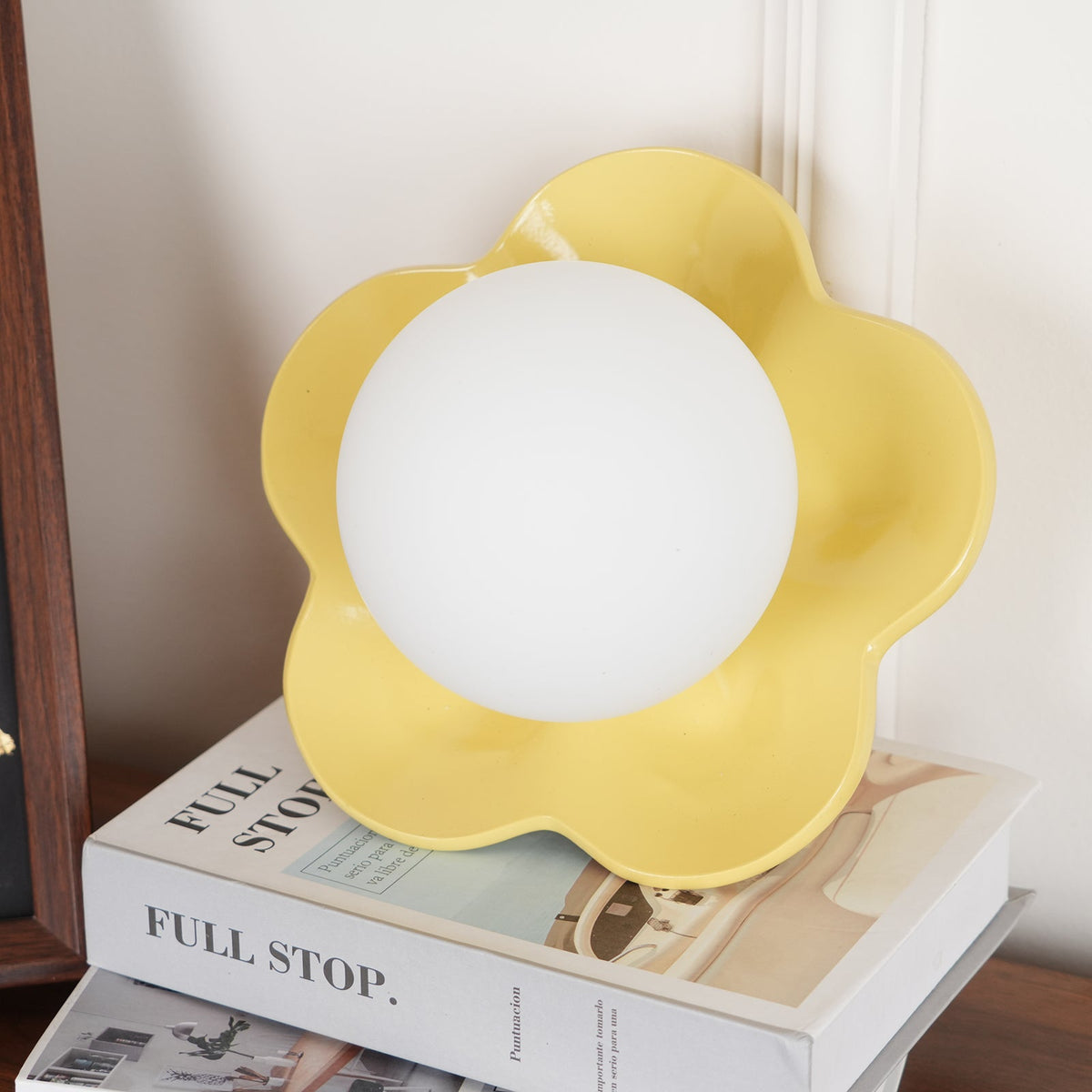 Flower Wall Light with Opal Glass Globe Shade - Arrielight