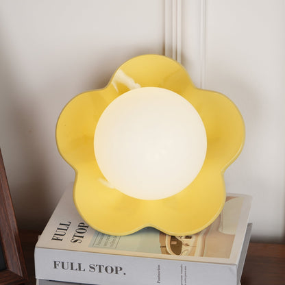 Flower Wall Light with Opal Glass Globe Shade - Arrielight