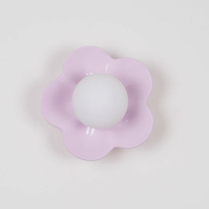 Flower Wall Light with Opal Glass Globe Shade - Arrielight