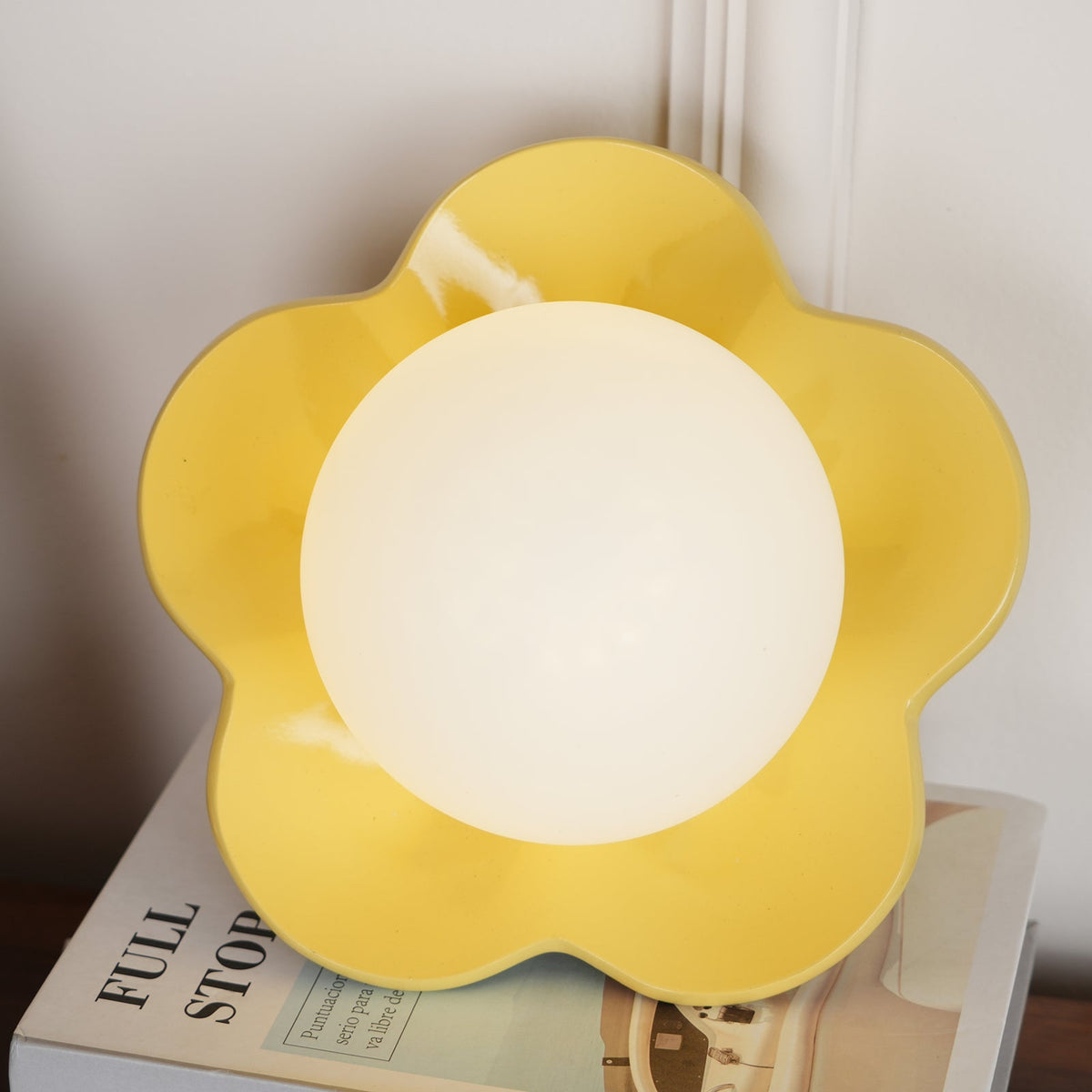Flower Wall Light with Opal Glass Globe Shade - Arrielight