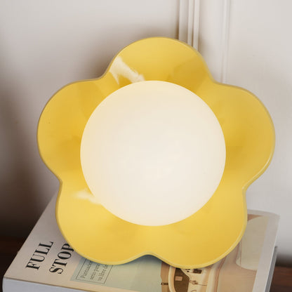 Flower Wall Light with Opal Glass Globe Shade - Arrielight