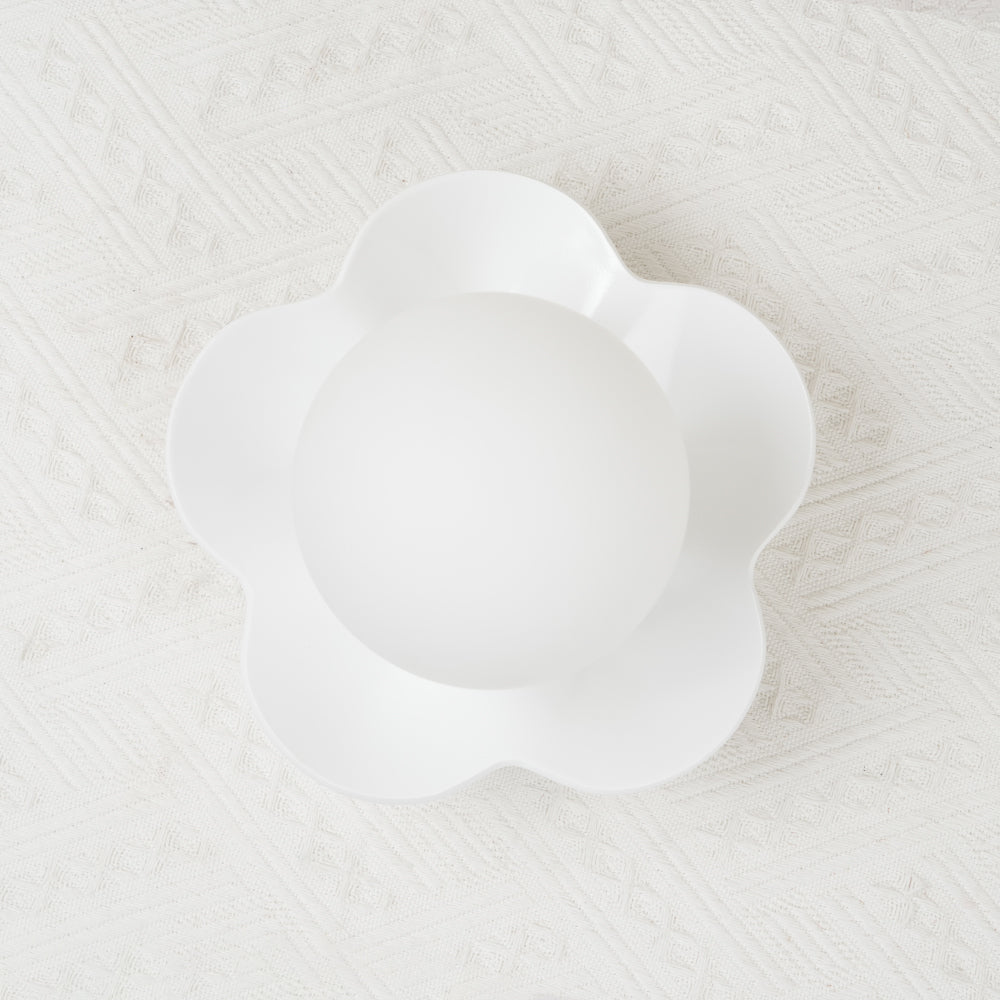 Flower Wall Light with Opal Glass Globe Shade - Arrielight