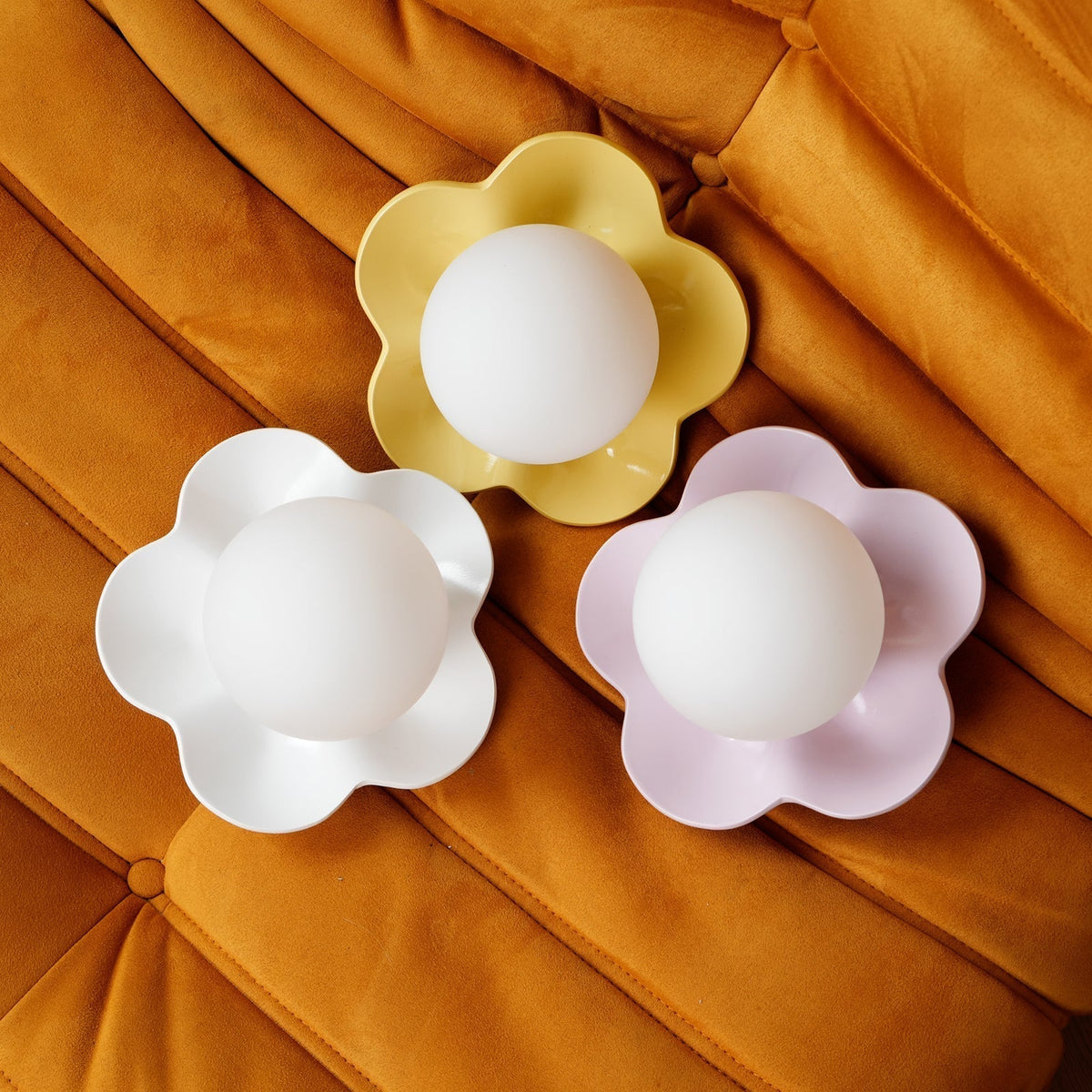 Flower Wall Light with Opal Glass Globe Shade - Arrielight