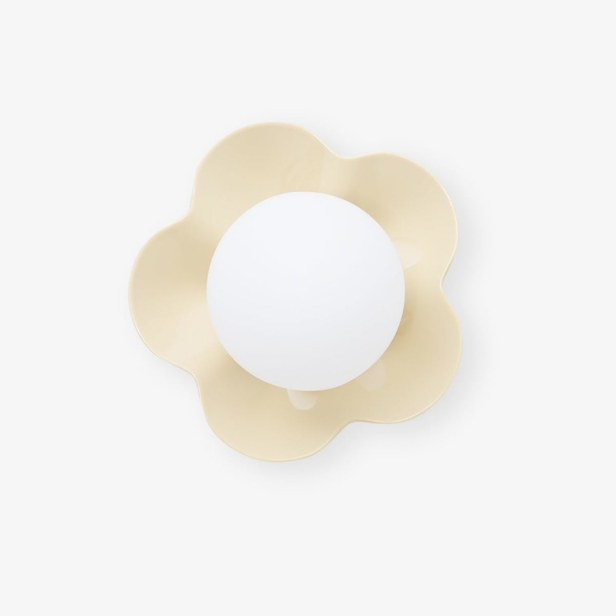Flower Wall Light with Opal Glass Globe Shade - Arrielight