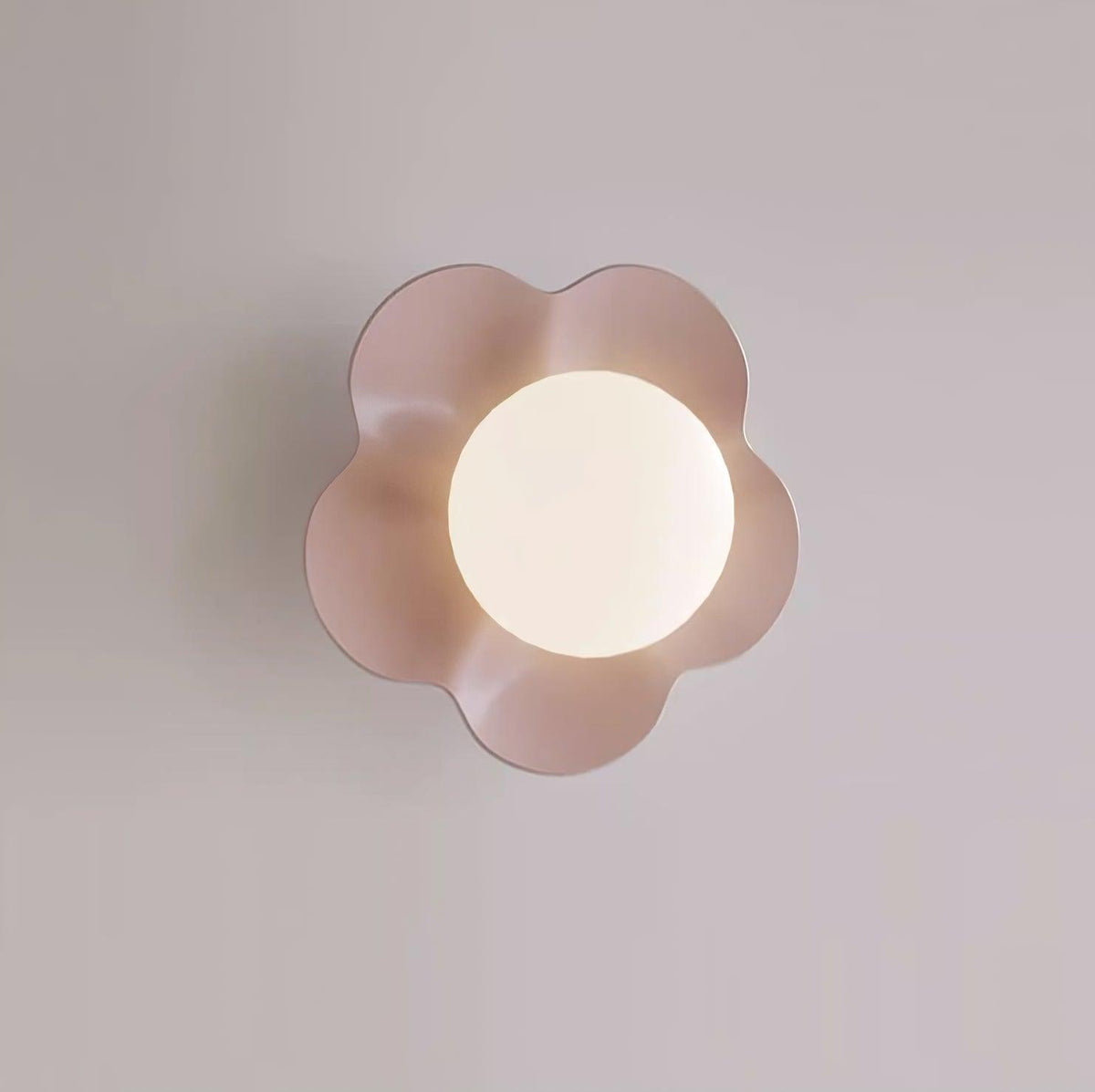 Flower Wall Light with Opal Glass Globe Shade - Arrielight