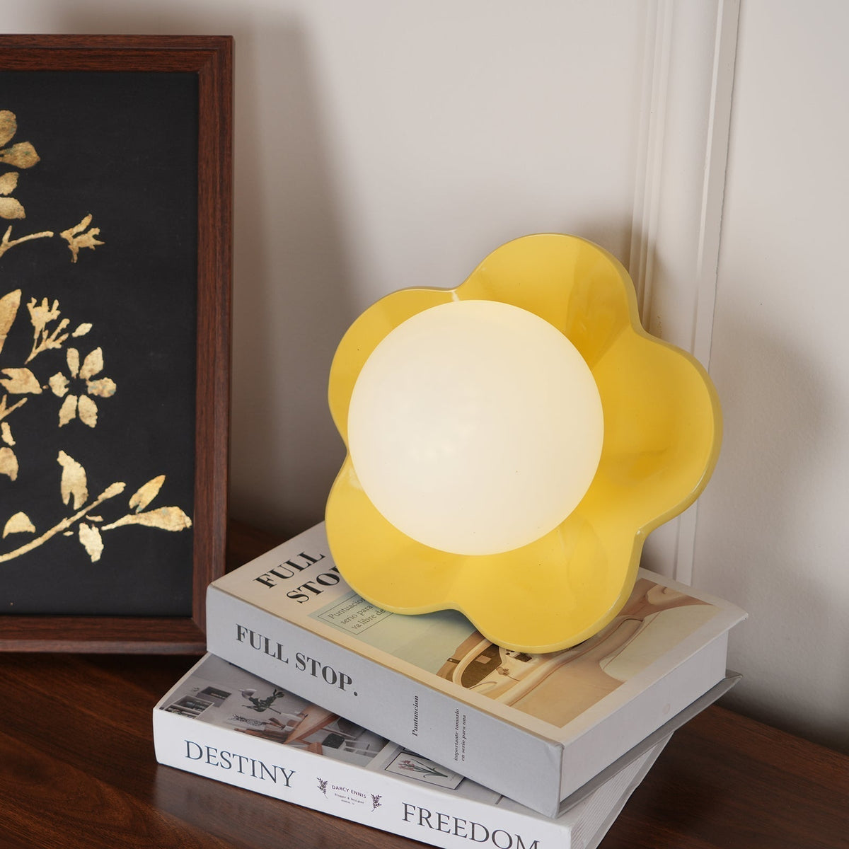 Flower Wall Light with Opal Glass Globe Shade - Arrielight