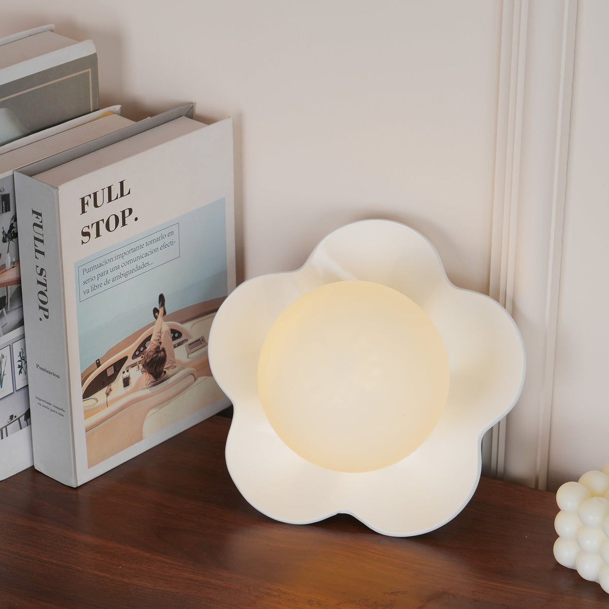 Flower Wall Light with Opal Glass Globe Shade - Arrielight