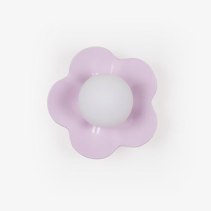 Flower Wall Light with Opal Glass Globe Shade - Arrielight