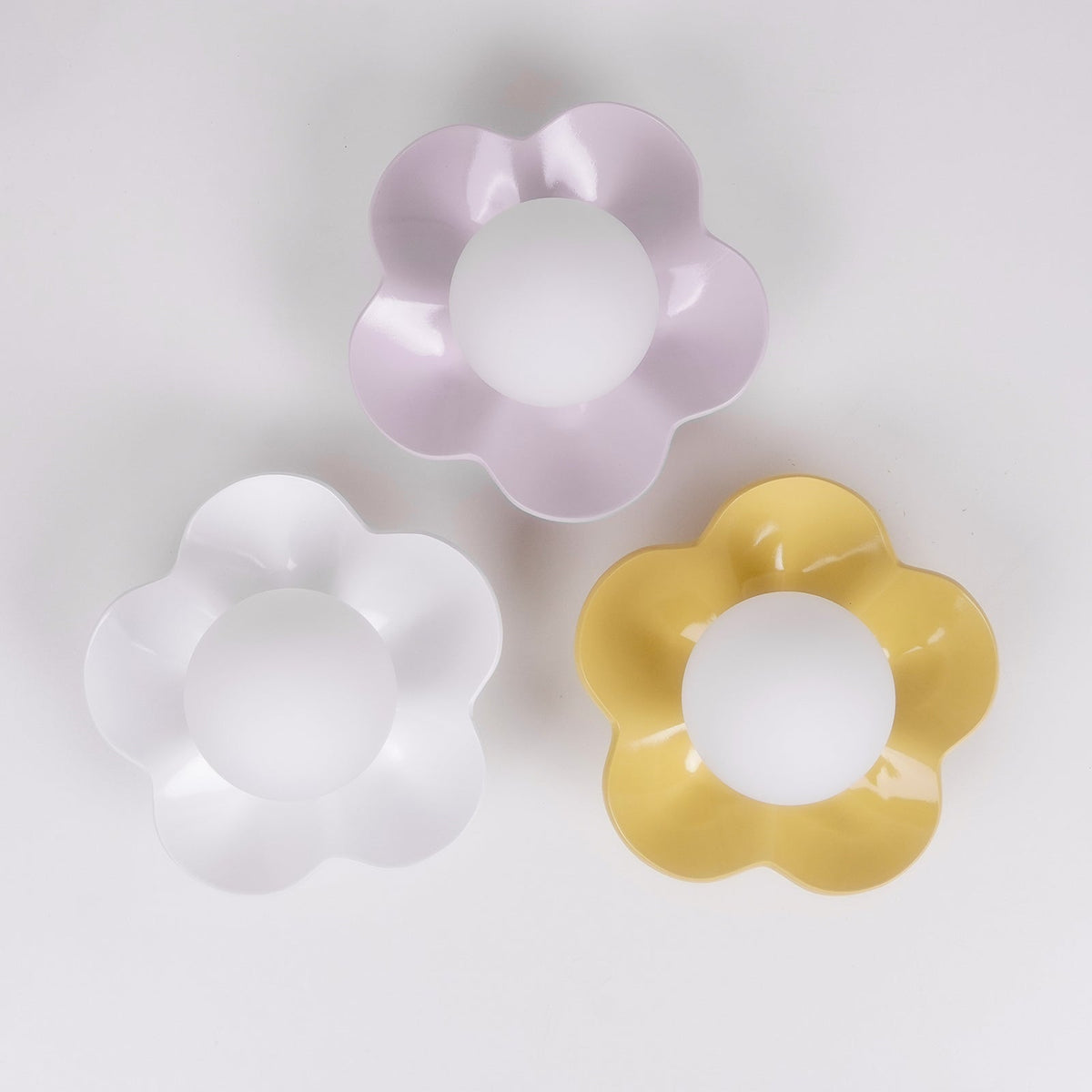 Flower Wall Light with Opal Glass Globe Shade - Arrielight