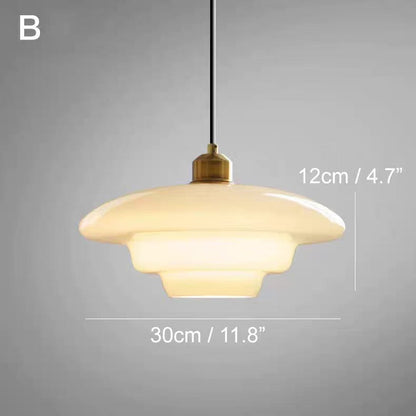 Pendant Ceiling Lamp with Opal White Glass