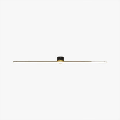 Slim Linear Bar Flush Ceiling Light with Gold Detail - Arrielight