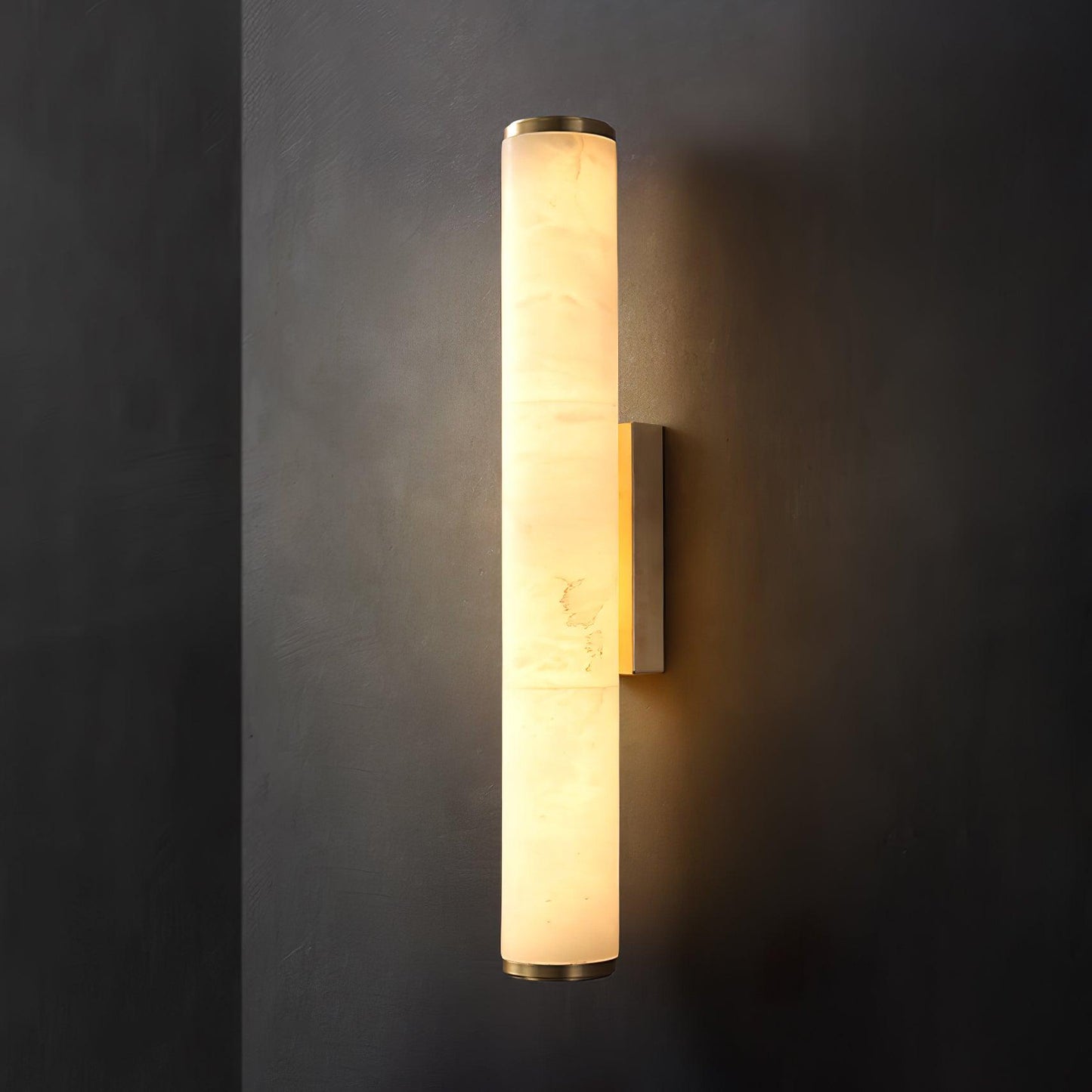Modern LED Wall Light with Alabaster-Effect Shade – Elegant Design for Bedroom & Living Room