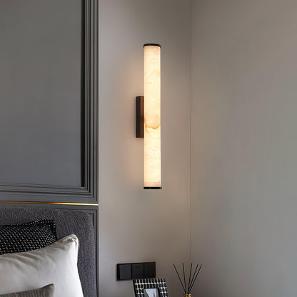 Modern LED Wall Light with Alabaster-Effect Shade – Elegant Design for Bedroom & Living Room