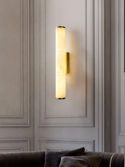 Modern LED Wall Light with Alabaster-Effect Shade – Elegant Design for Bedroom & Living Room