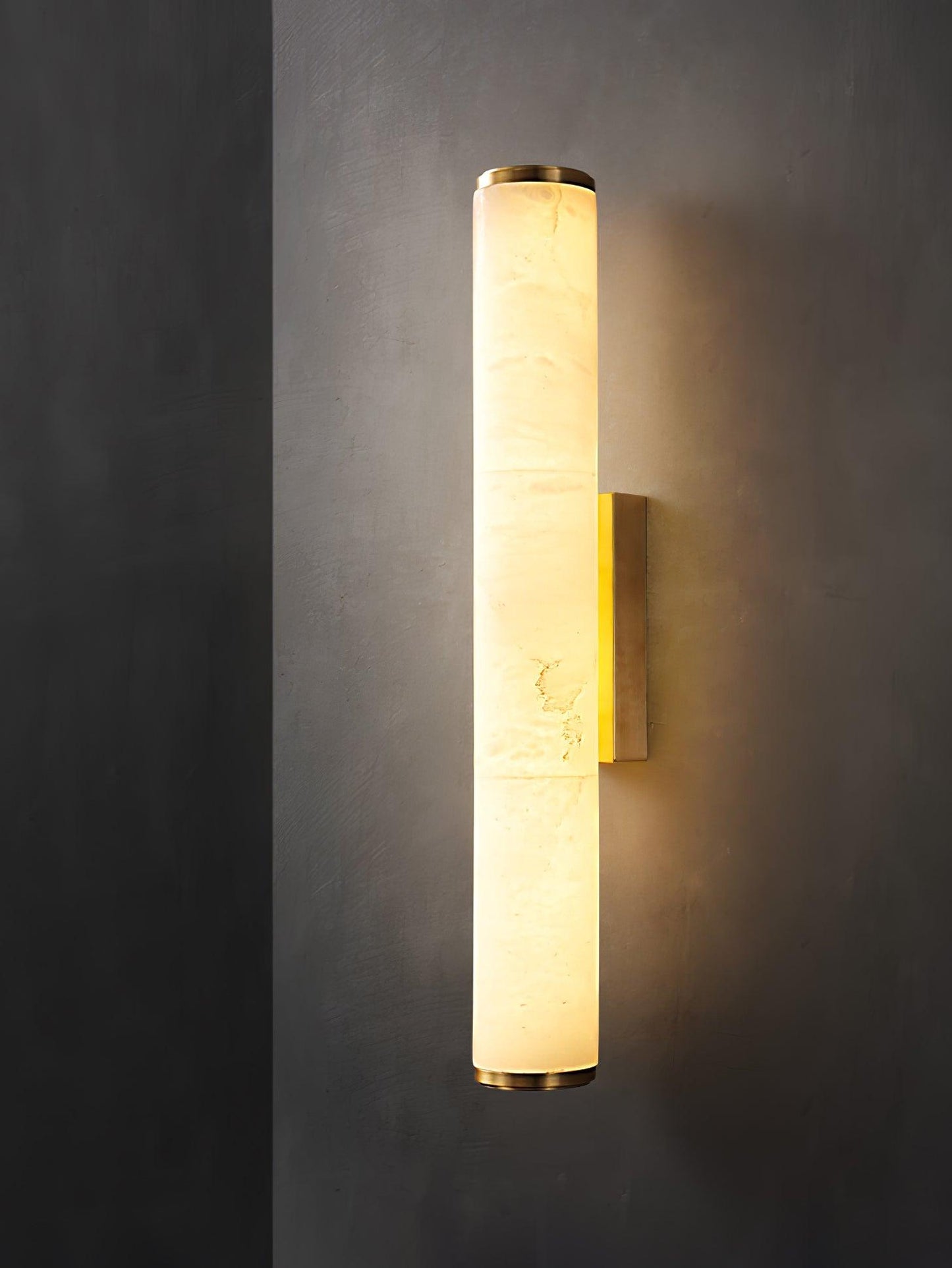 Modern LED Wall Light with Alabaster-Effect Shade – Elegant Design for Bedroom & Living Room