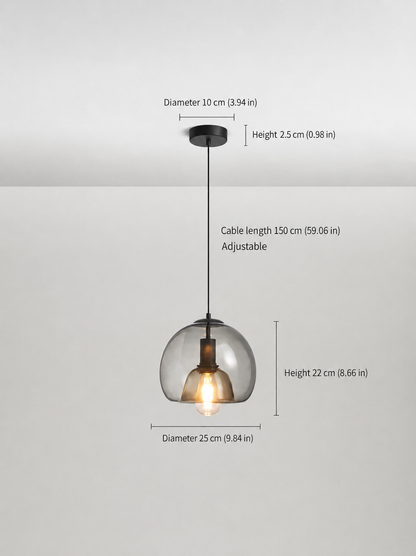Glass Pendant Light – Industrial Double Shade Design