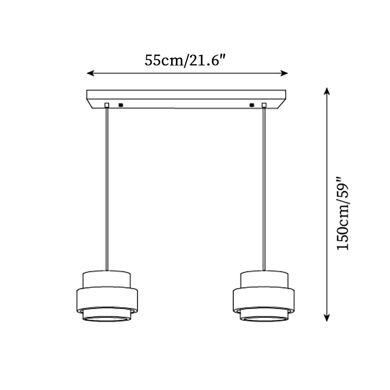 Travertine and Walnut Wood Ceiling Pendant Light - Arrielight