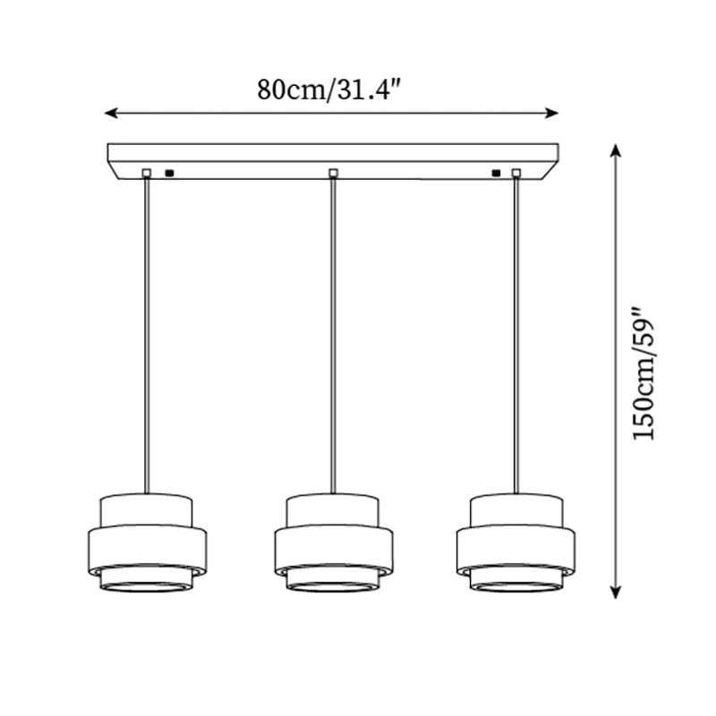 Travertine and Walnut Wood Ceiling Pendant Light - Arrielight