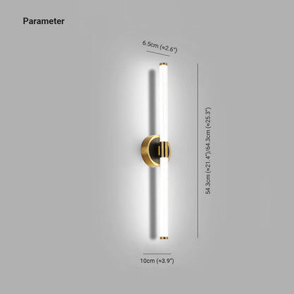 Ribbed Acrylic Linear LED Wall Light - Arrielight