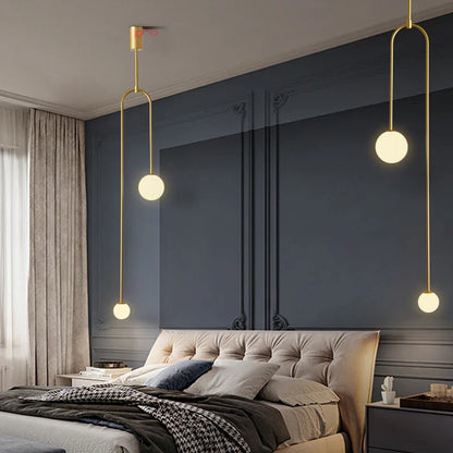 Minimalist LED Pendant Light with Spherical Shades