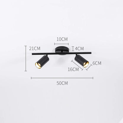 Modern LED Ceiling Light Bar with Adjustable Spotlights – 1/2/3/4 Spot