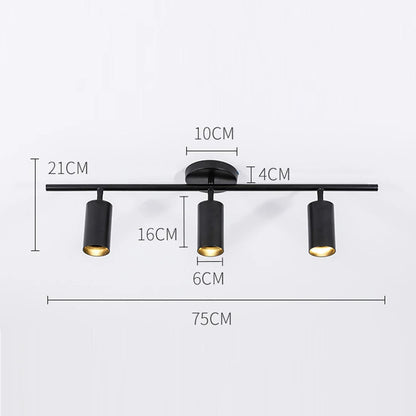 Modern LED Ceiling Light Bar with Adjustable Spotlights – 1/2/3/4 Spot
