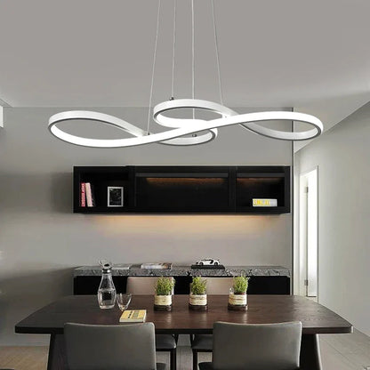 LED Pendant Chandelier in the Shape of Musical Notes – Creative Modern Ceiling Lighting