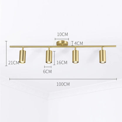 Modern LED Ceiling Light Bar with Adjustable Spotlights – 1/2/3/4 Spot