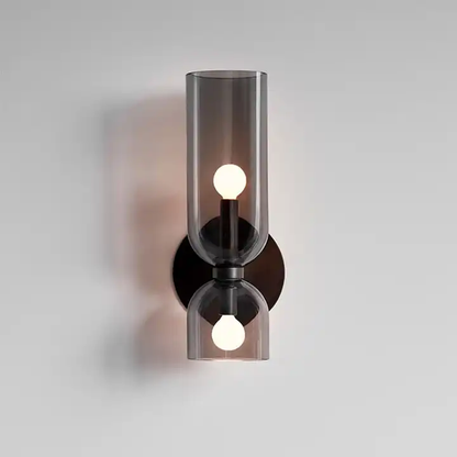 Cylindrical Glass Up and Down Wall Light, 2 Light - Arrielight