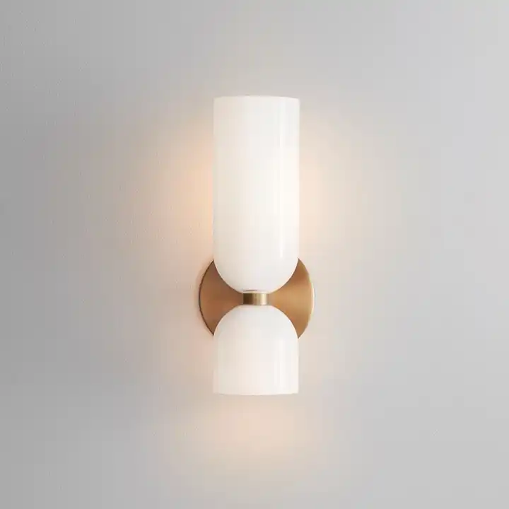 Cylindrical Glass Up and Down Wall Light, 2 Light - Arrielight