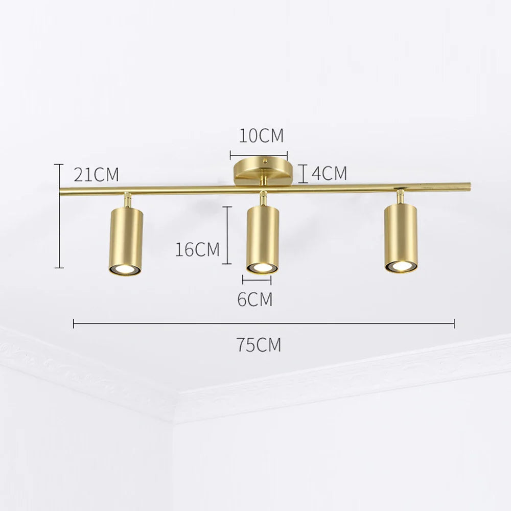 Modern LED Ceiling Light Bar with Adjustable Spotlights – 1/2/3/4 Spot